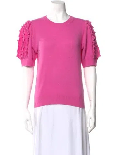 Pre-owned Ulla Johnson Cashmere Scoop Neck Sweater W/ Tags In Pink
