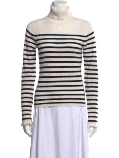 Pre-owned Ulla Johnson Cashmere Striped Sweater In Blue