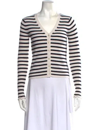 Pre-owned Ulla Johnson Cashmere Striped Sweater In Neutral