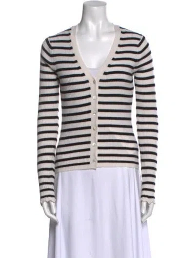 Pre-owned Ulla Johnson Cashmere Striped Sweater In Neutral