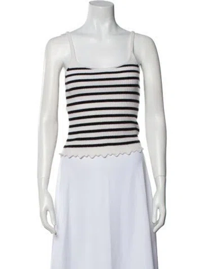 Pre-owned Ulla Johnson Cashmere Striped Sweater In Neutral