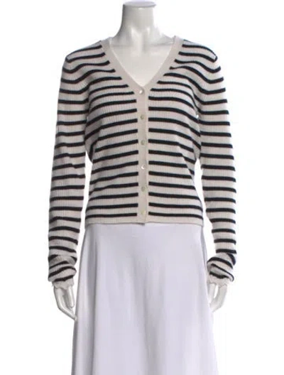 Pre-owned Ulla Johnson Cashmere Striped Sweater In Neutral