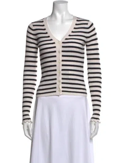 Pre-owned Ulla Johnson Cashmere Striped Sweater In Neutral
