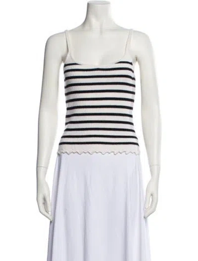 Pre-owned Ulla Johnson Cashmere Striped Top In Neutral