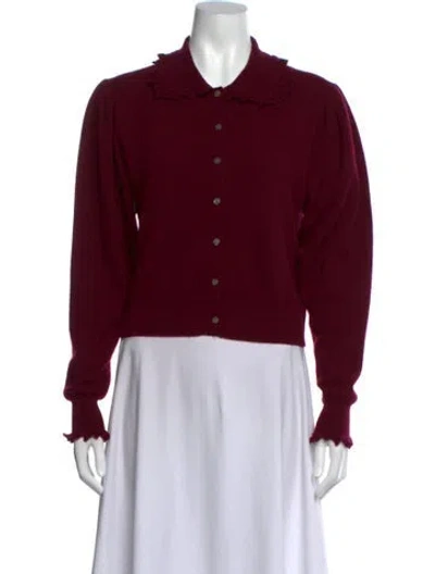Pre-owned Ulla Johnson Cashmere Sweater In Burgundy