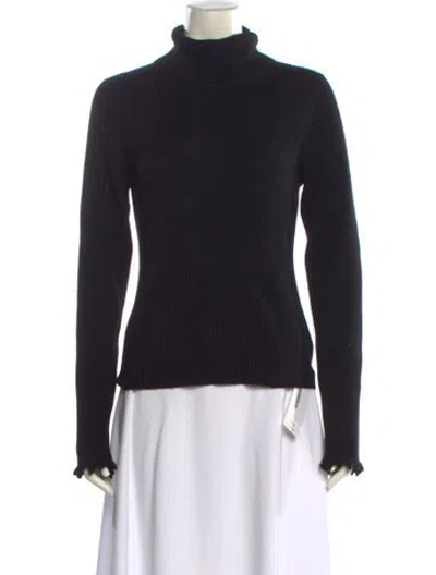 Pre-owned Ulla Johnson Cashmere Turtleneck Sweater In Black