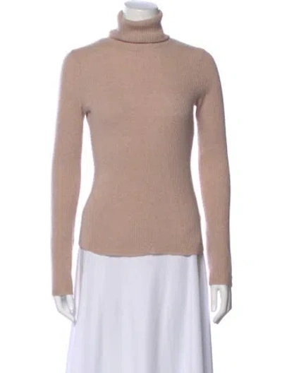 Pre-owned Ulla Johnson Cashmere Turtleneck Sweater In Neutral