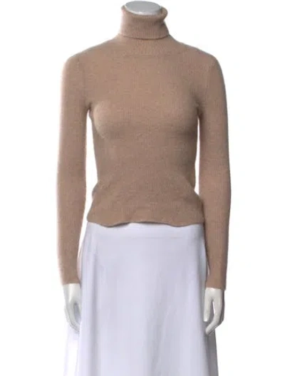 Pre-owned Ulla Johnson Cashmere Turtleneck Sweater In Neutral