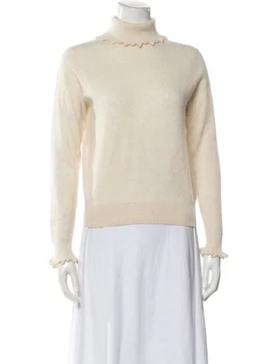 Pre-owned Ulla Johnson Cashmere Turtleneck Sweater In Neutral