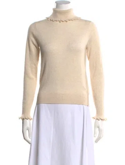 Pre-owned Ulla Johnson Cashmere Turtleneck Sweater In Neutrals