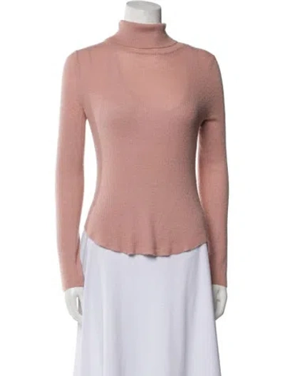Pre-owned Ulla Johnson Cashmere Turtleneck Sweater In Pink