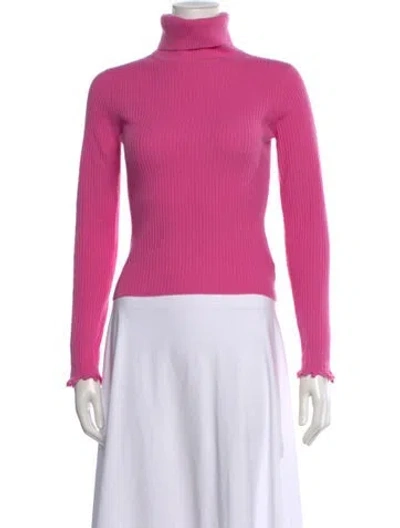 Pre-owned Ulla Johnson Cashmere Turtleneck Sweater In Pink