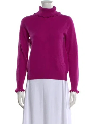 Pre-owned Ulla Johnson Cashmere Turtleneck Sweater In Purple