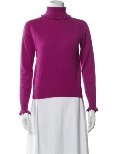 Pre-owned Ulla Johnson Cashmere Turtleneck Sweater In Purple
