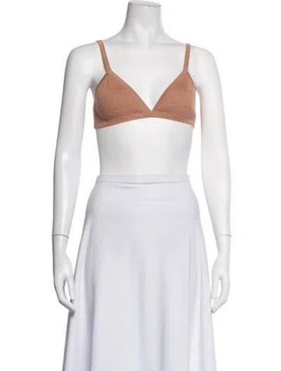 Pre-owned Ulla Johnson Cashmere V-neck Sports Bra In Blue