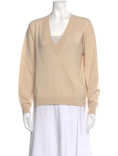 Pre-owned Ulla Johnson Cashmere V-neck Sweater W/ Tags In Neutral
