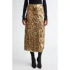 Ulla Johnson Casini Sequin Silk Skirt In Gilt