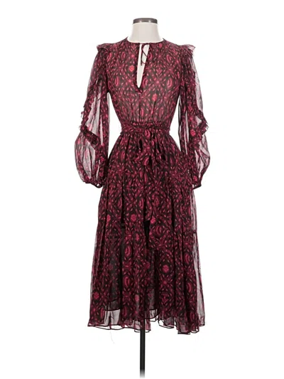 Pre-owned Ulla Johnson Casual Dress In Burgundy