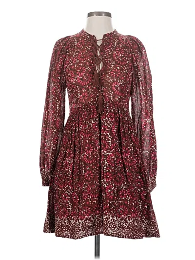 Pre-owned Ulla Johnson Casual Dress In Burgundy