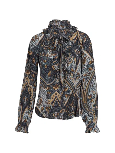 Ulla Johnson Catroux Paisley-print Ruffled Blouse In Multi