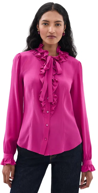 Ulla Johnson Catroux Silk Blouse Orchid