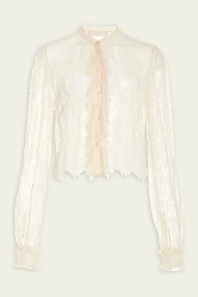 Ulla Johnson Cecile Blouse In Cowrie In Multi