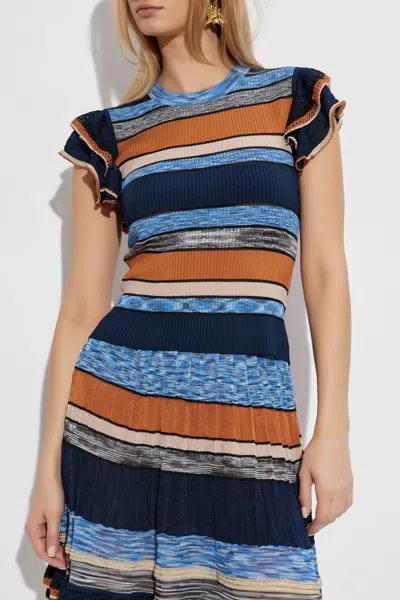Ulla Johnson Cecile Top In Adriatic In Multi