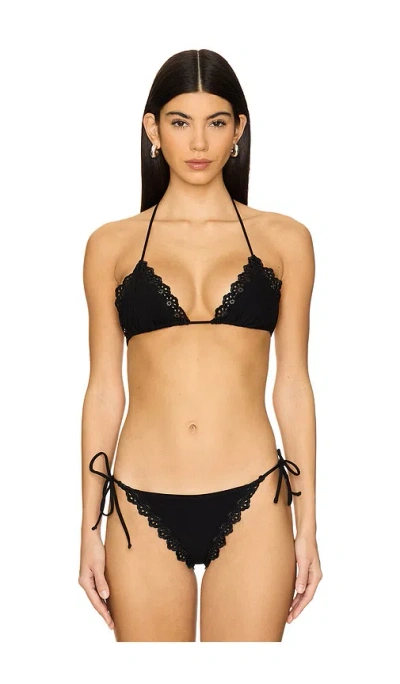 Ulla Johnson Cefalu Bikini Top In Noir