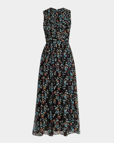 Ulla Johnson Celestina Floral Silk Chiffon Maxi Dress In Multi