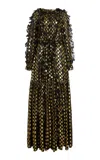 Ulla Johnson Celestina Ruffled Silk Gown In Multi