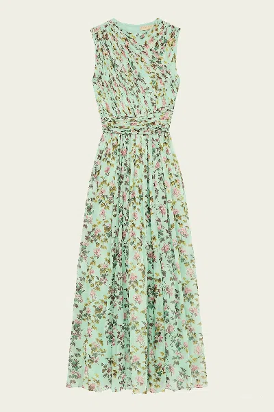 Ulla Johnson Celestina Silk Dress In Opaline In Green