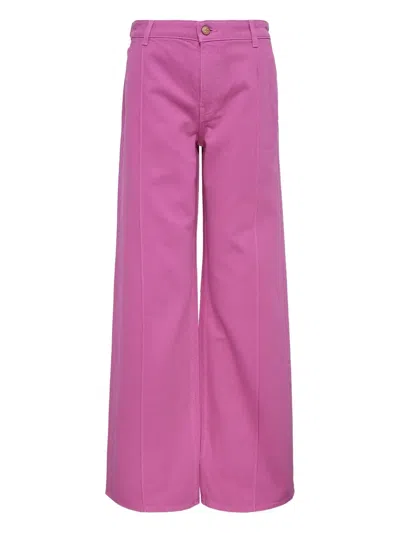 Ulla Johnson Central-seam Wide-leg Jeans In Pink