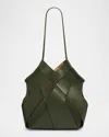 Ulla Johnson Charlotte Woven Leather Crossbody Bag