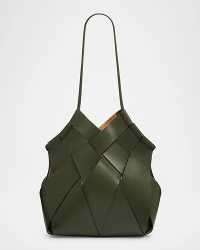 Ulla Johnson Charlotte Woven Leather Crossbody Bag