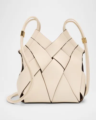 Ulla Johnson Charlotte Woven Leather Crossbody Bag In Brown