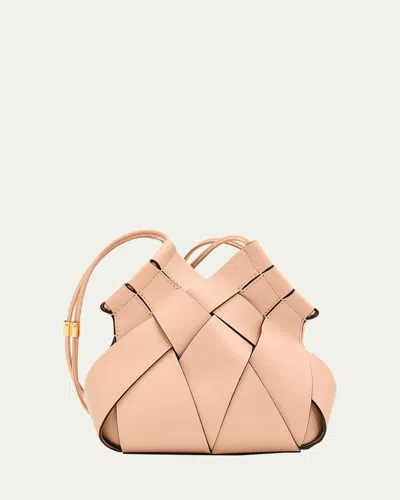 Ulla Johnson Charlotte Woven Leather Crossbody Bag In Pink
