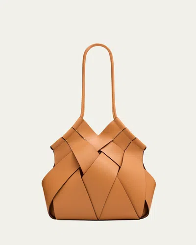 Ulla Johnson Charlotte Woven Leather Tote Bag In Brown