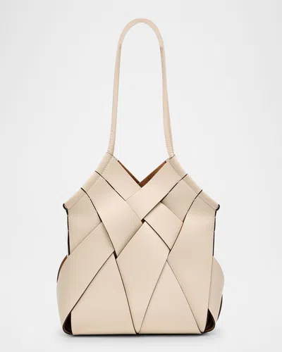 Ulla Johnson Charlotte Woven Leather Tote Bag In Brown