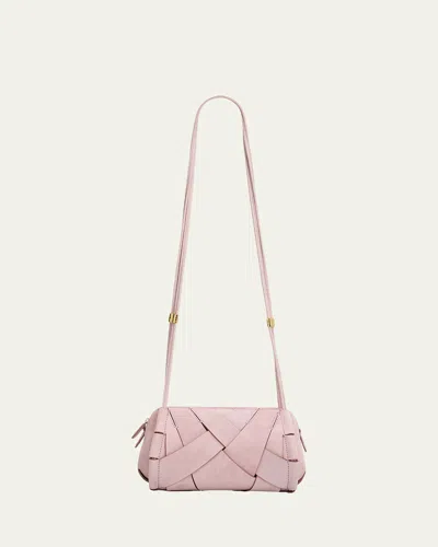 Ulla Johnson Charlotte Woven Suede Camera Bag In Lilac
