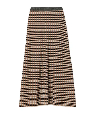 Ulla Johnson Checked Jacquard-knit Maxi Skirt In Multi