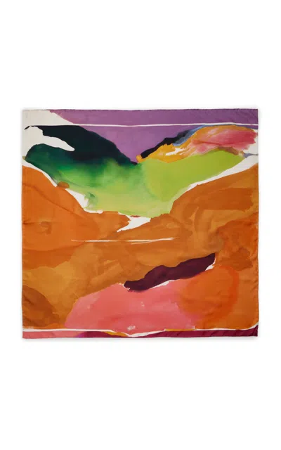 Ulla Johnson Chiara Printed Silk Scarf In Multi