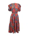 Ulla Johnson Claire Floral-print Cotton-poplin Midi Dress In Multi