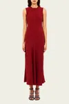 Ulla Johnson Clea Sleeveless Bias Midi Dress In Dahlia