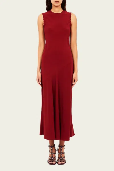 Ulla Johnson Clea Sleeveless Bias Midi Dress In Dahlia