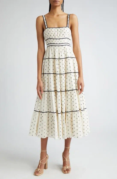 送関込■Ulla Johnson■プリントコットンブレンドミディドレス 送料込/関税込□Ulla Johnson□プリントコットン ミディドレス