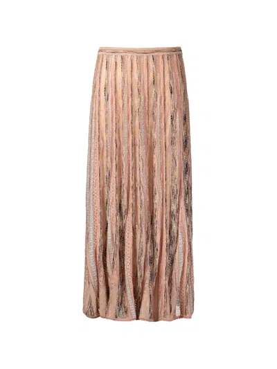 ULLA JOHNSON KNITTED STRIPED SKIRT