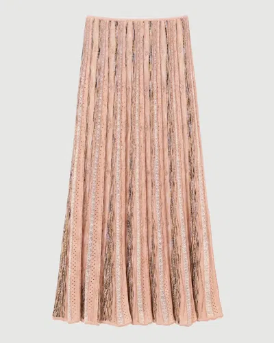 Ulla Johnson Clio Knit Midi Skirt In Pink