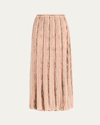 Ulla Johnson Clio Knit Midi Skirt In Red
