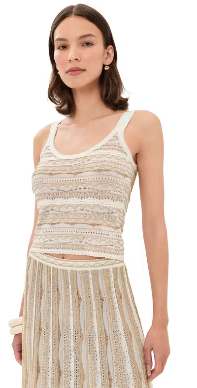 Ulla Johnson Clotilde Tank Top Conch In Brown