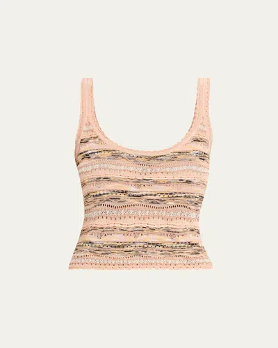 Ulla Johnson Clotilde Wavy Knit Tank Top In Multi